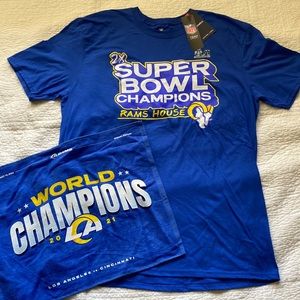 🏈BRAND NEW LOS ANGELES RAMS Super Bowl Shirt / Towel Combo🏈